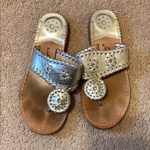 Girls silver Jack Rogers sandals